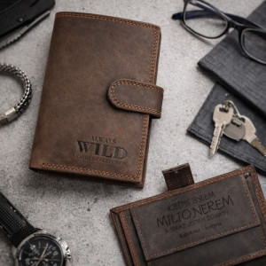 Portfel męski Always Wild z grawerem - Żonaty milioner