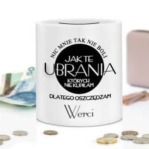 Skarbonka z nadrukiem dla kobiety - Zakupy