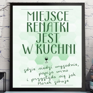 Plakat w ramce (30x40 cm) dla niej - Podział ról