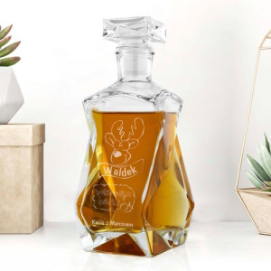 Karafka do whisky z grawerem na święta - Napój Mikołaja