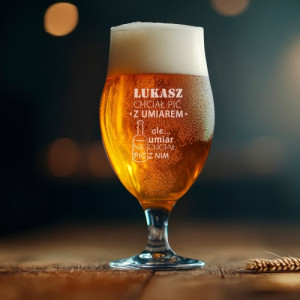 Pokal do piwa z grawerem dla niego - Umiar