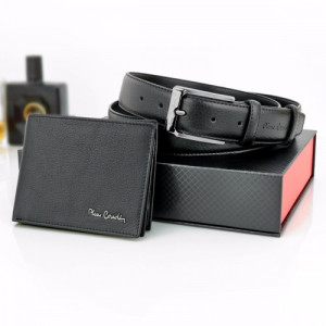 Zestaw Pierre Cardin: portfel z grawerem i pasek - Kiedy tylko spojrzysz