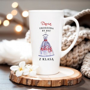 Kubek latte z nadrukiem dla niej - Kobieta z klasą