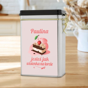 Puszka na kawę z nadrukiem - Wisienka