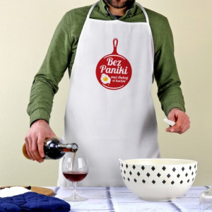 Fartuch kuchenny z nadrukiem dla męża - Bez paniki