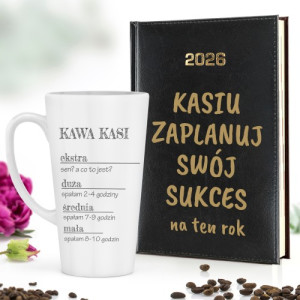 Zestaw: kalendarz 2026 i kubek z nadrukiem - Plan na sukces