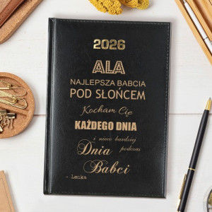 Kalendarz 2026 z nadrukiem dla babci - Najlepsza pod słońcem