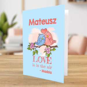 Kartka z życzeniami dla niego - Love is in the air
