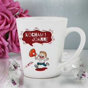 Kubek latte mini z nadrukiem dla niej - Kocham się w Tobie