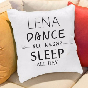 Poduszka dekoracyjna z personalizacją dla niej - Dance all night