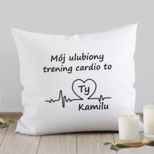 Poduszka dekoracyjna z nadrukiem - Cardio