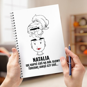 Notes z personalizacją dla kobiety - Zakupy na ból głowy