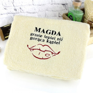 Haftowany ręcznik na prezent dla niej
