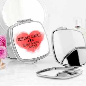 Lusterko kompaktowe z nadrukiem - Piękno pochodzi z wnętrza