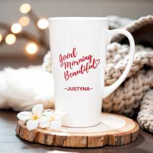 Kubek latte  z nadrukiem dla niej - Good morning