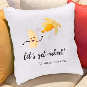 Zabawna poduszka z nadrukiem - Let