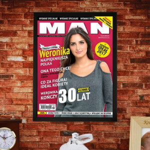 Okładka magazynu ze zdjęciem dla niej - MAN
