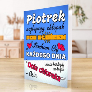Kartka na dzień chłopaka - Każdego dnia