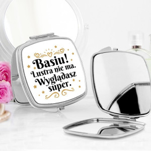 Lusterko kieszonkowe z nadrukiem dla niej - Wyglądasz duper