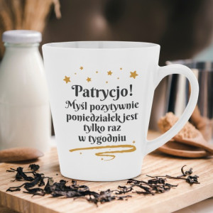Kubek z nadrukiem dla niej - Myśl pozytywnie