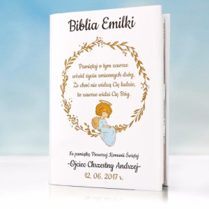 Biblia dla dzieci z personalizowaną okładką na komunię - Łaska miłosierdzia