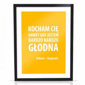 Plakat w ramce (30x40 cm) z personalizacją dla niego - Kocham Cię