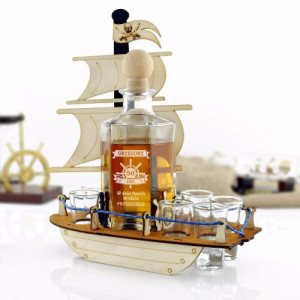 Karafka masztowiec z grawerem na 50 urodziny - Ster