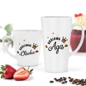 Personalizowany zestaw kubków dla mamy i córki - Królowe