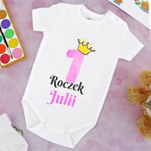 Body dziecięce r. 86 z nadrukiem dla dziewczynki na roczek - Mam już roczek