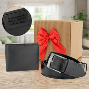 Zestaw portfel i pasek skórzany Always Wild dla niego - Na marzenia