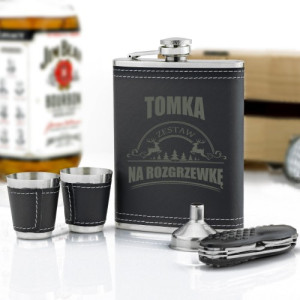 Piersiówka w zestawie z grawerem na święta - Zimowe Chłody