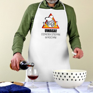 Fartuch kuchenny z nadrukiem dla dziadka - Dziadek w kuchni