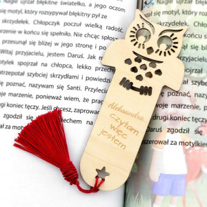 Zakładka do książek ze sklejki z personalizacją