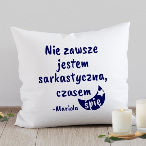 Personalizowana poduszka na prezent dla niej - Czasem śpię