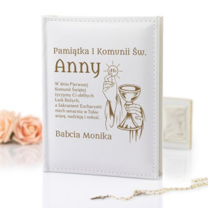 Album na zdjęcia z grawerem na I Komunię Świętą - Łaska