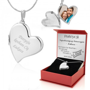 Sekretnik srebrny pr. 925 ze zdjęciem i grawerem dla niej - Skarb