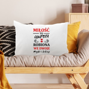 Poduszka z nadrukiem dla pary - We dwoje
