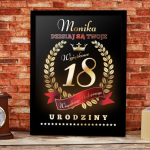 Obraz na płótnie w ramce (30x40) dla niej - Wyjątkowe urodziny