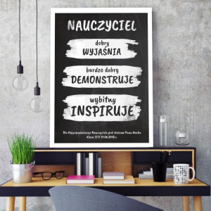 Plakat dla nauczyciela z dedykacją - Wybitna inspiracja