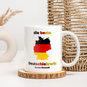 Kubek z nadrukiem dla nauczyciela niemieckiego - Dobrze szprecha