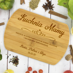 Deska do krojenia z grawerem na dzień matki - Kuchnia u mamy