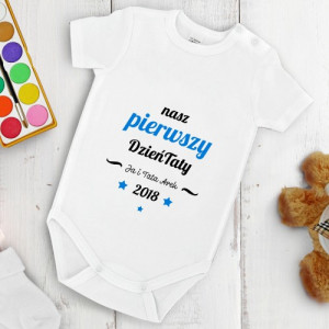Body niemowlęce r. 68 z nadrukiem na dzień ojca - Twoje nowe święto