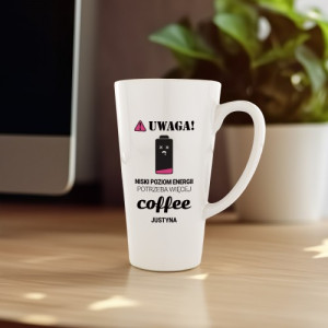 Kubek latte z nadrukiem dla niej - Niski poziom energii