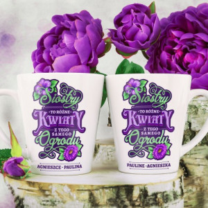 Zestaw kubków z nadrukiem imion i dedykacji - Siostro