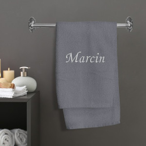 Ręcznik z hafem (70 x 140 cm) dla niego - Dotyk luksusu