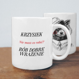 Kubek do kawy z imieniem dla niego - Dobre wrażenie