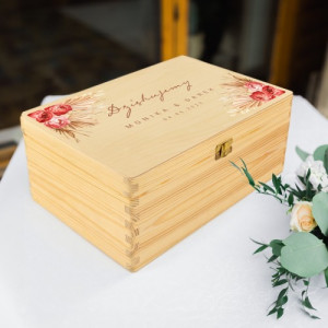 Skrzynka na koperty z nadrukiem dla Pary Młodej - Boho