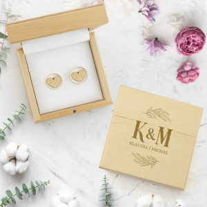 Pudełko na obrączki dla pary młodej z grawerem - Ruskus