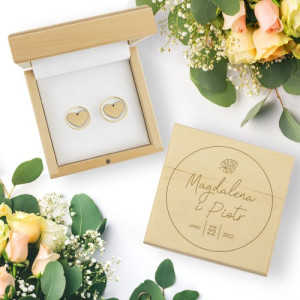 Pudełko na obrączki dla pary młodej - motyw Strzały