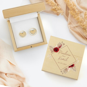 Pudełko na obrączki dla pary młodej - Motyw boho